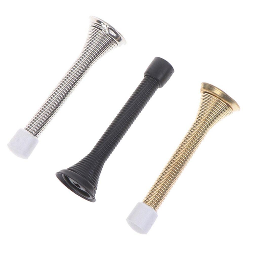 Soft Metal Shockproof Spring Decorative Anti-Collision Door Crash Pad Rubber Cap Wall Protector Door Stopper