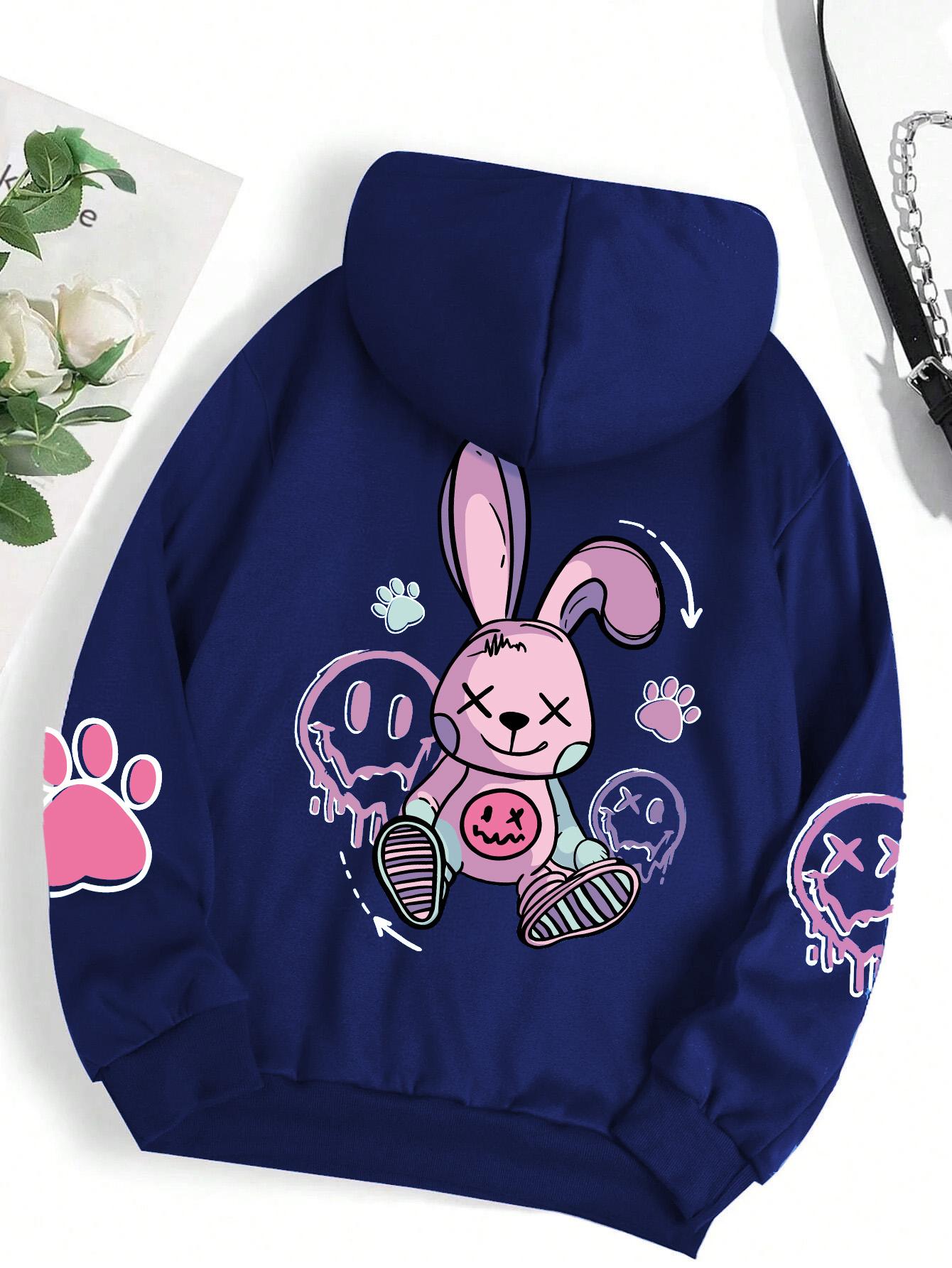 

Women Hoodies Hip Hop Street Casual Printed Female Hoodies Oversize Fashion Loose 2025 Sweatshirts Autumn Warm Fleece Clothing 3XL