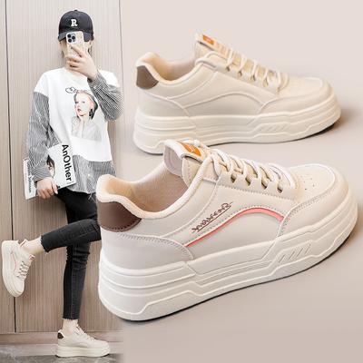 W5520 Neue weiße Schuhe Damen Casual Damen Sportschuhe Frühling und Sommer Board Schuhe Dicker Boden Aufzug Wilde Student Schuhe