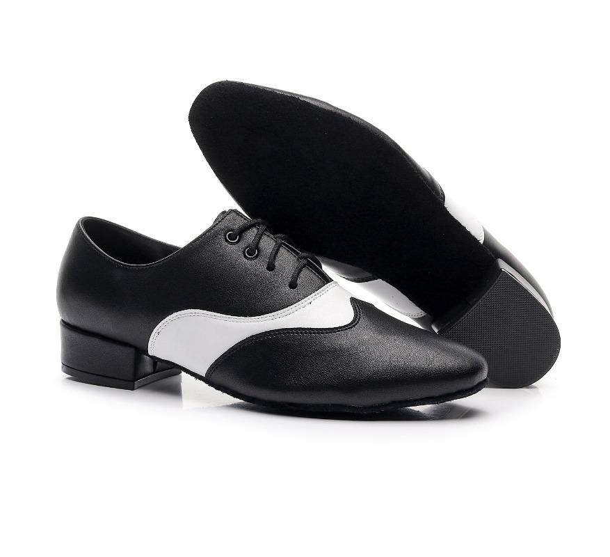 Pantofi de Dans Bărbați Pantofi de Dans Latin Ballroom Talpă Moale Piele Neagră Pantofi Jazz Pentru Băieți Tocuri 2.5cm Pantofi de Antrenament Petrecere Dans