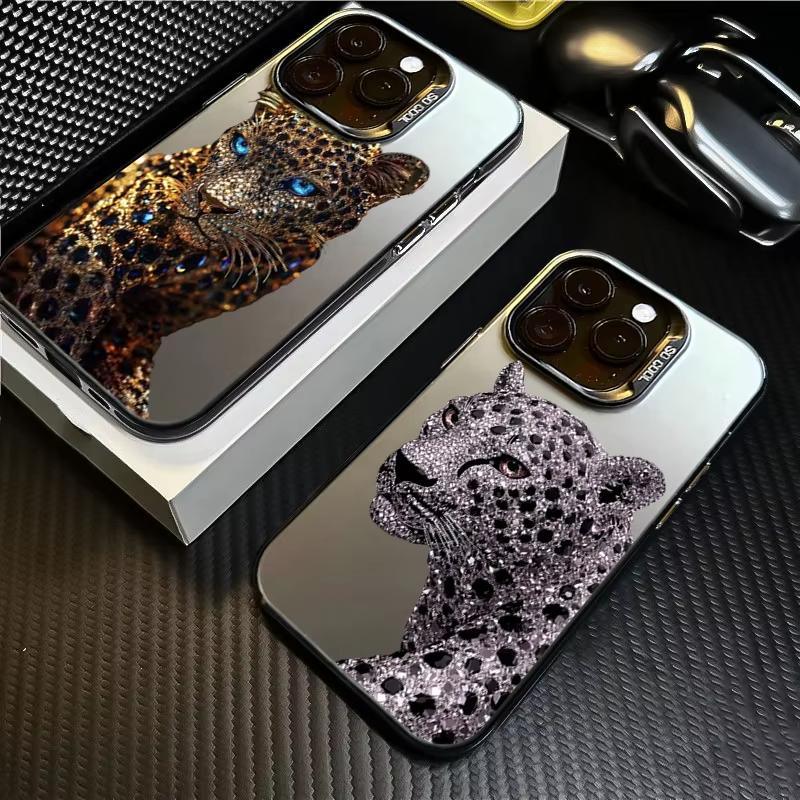 Gold And Slivery Leopard Print Phone Case For IPhone 17 Air 16 E 15 14 Plus 13 12 11 Pro Max Case Shockproof Silicone Back Cover
