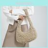 Stylish Korean Casual Spring New Large Capacity Dumpling Shape Tote Bag In Gray White Pink Green And Khaki