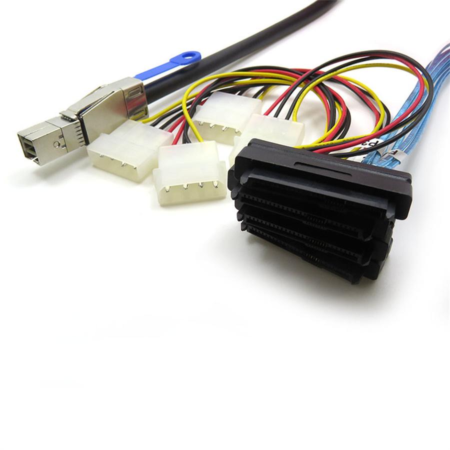 Ekstern harddiskkabel Mini SAS SFF-8644 til SFF-8482 serverdatatilbehør