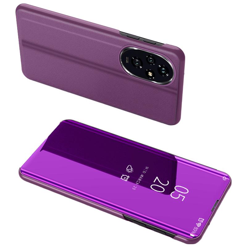 

For Honor 200 5G Case PU Leather Phone Cover with View Window Purple