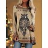 Camiseta Feminina de Manga Longa Estilo Étnico Retrô com Estampa de Filtro dos Sonhos Indiano Top Feminino de Manga Longa Camiseta Casual Elegante para o Dia a Dia