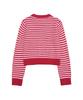 AMES-WORLDWIDE Basic Small Logo Stripe Knit Red
