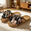 Womens Summer Slippers Sandal Fashion Linen Flip Flops Comfortable Casual Beach Shoes