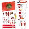 24Pcs/Set Fishing Advent Calendar Christmas Countdown 24 Days Set 360 Degree Rotating Fish Lure Outdoor Fishing Gear