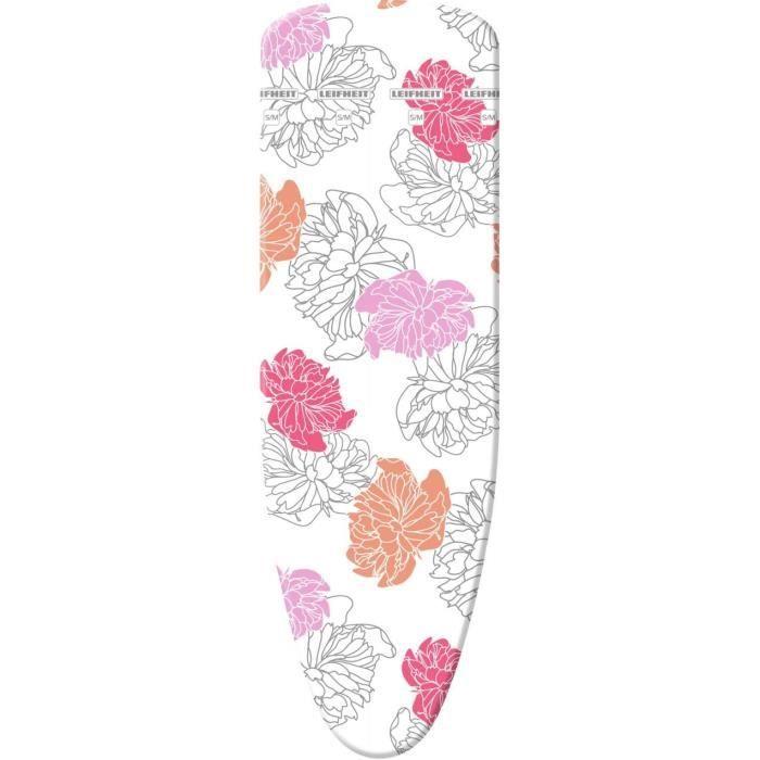 Housse table a repasser Leifheit Cotton Comfort M 71601, rembourrage en molleton de 3 mm, pour planche a repasser max. 125 x 40 cm