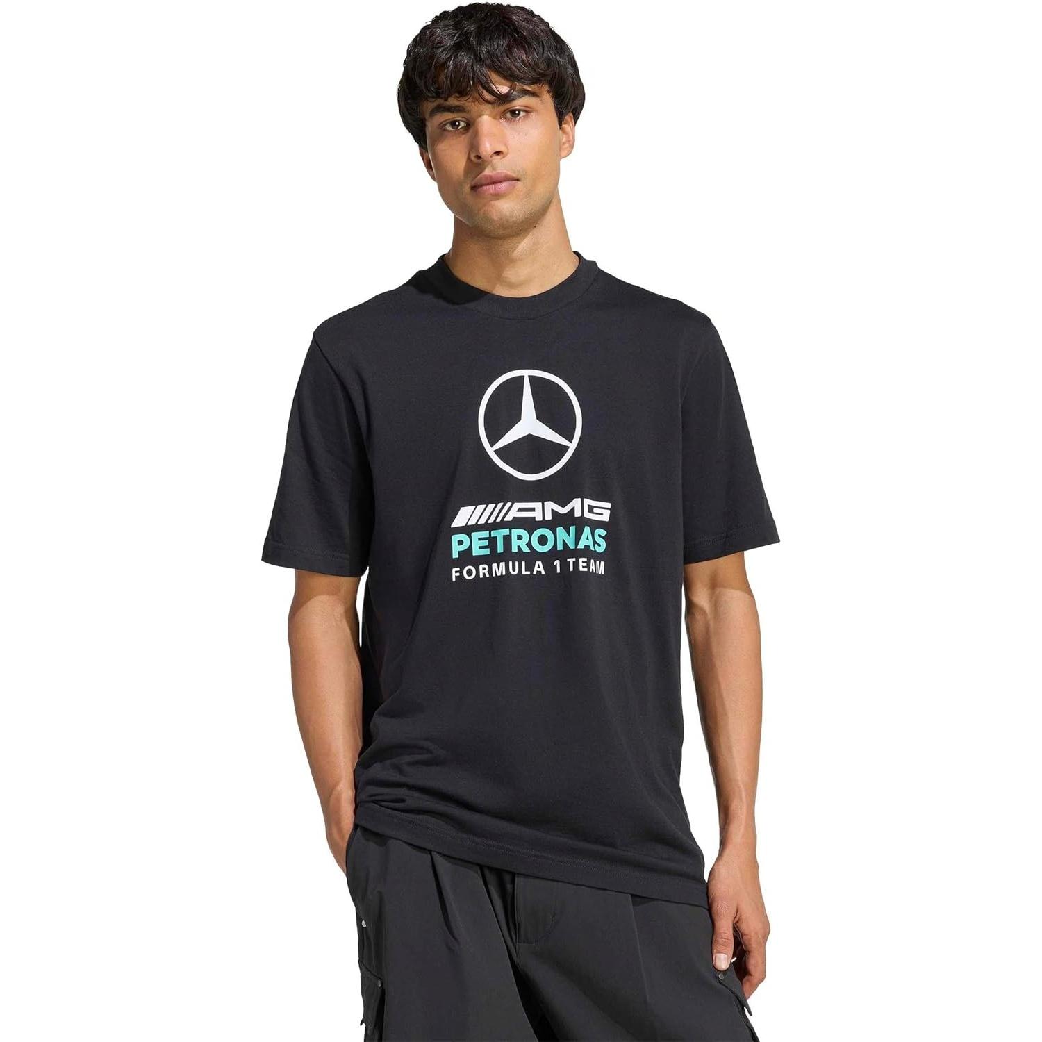 Мужская футболка Adidas Формула 1 Mercedes - Amg Petronas Formula One Team с графическим принтом S чёрный