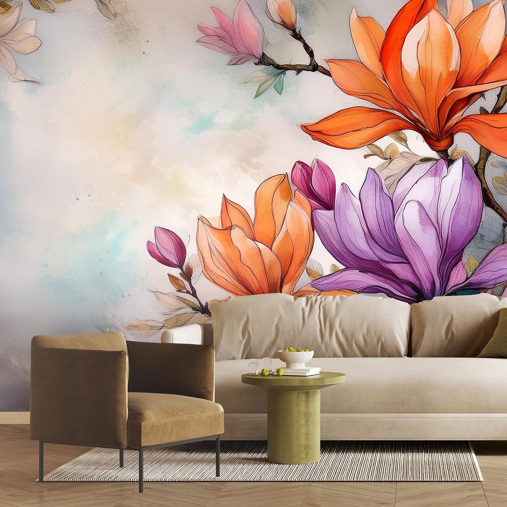 Hintergrundbild Aquarell Abstraktion Blume