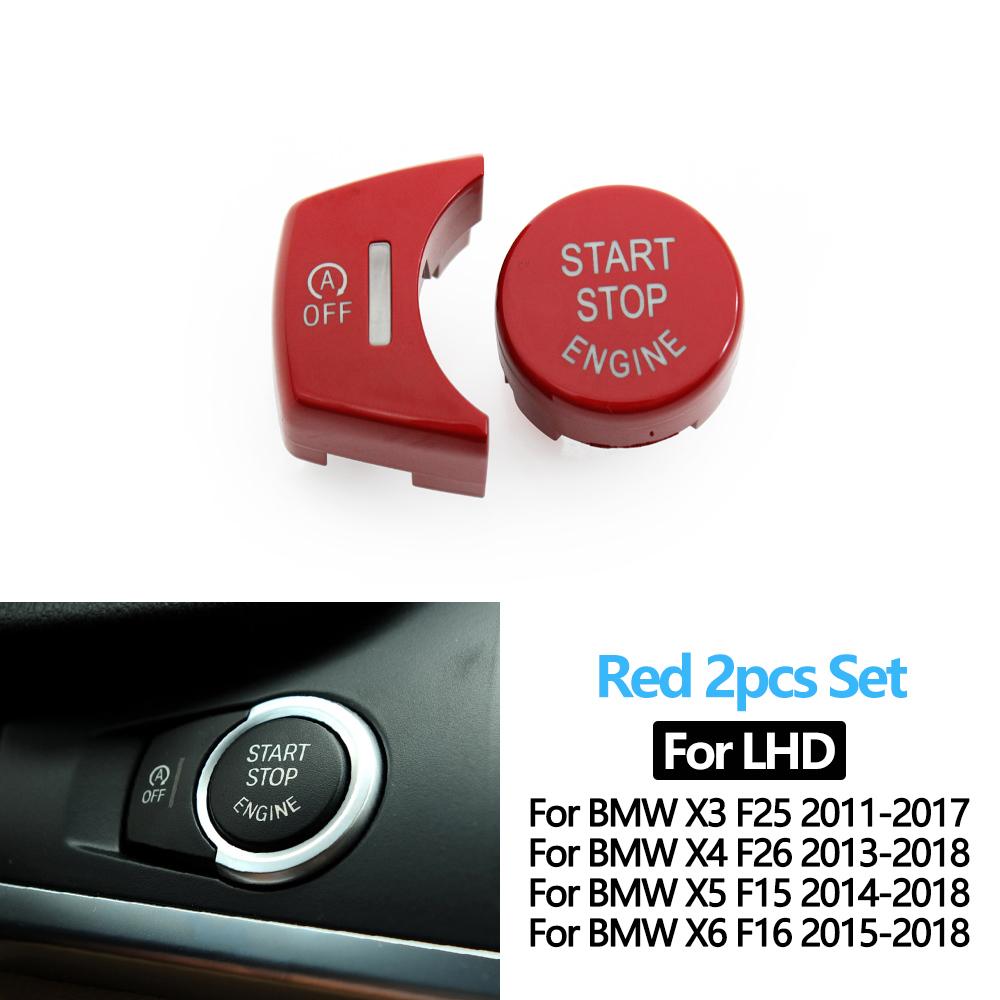 Drswk4 LHD RHD Car Engine Start Stop Button Switch Cover OFF Button For BMW X3 X4 X5 X6 F25 F26 F15 F16 61319291693,61319291694