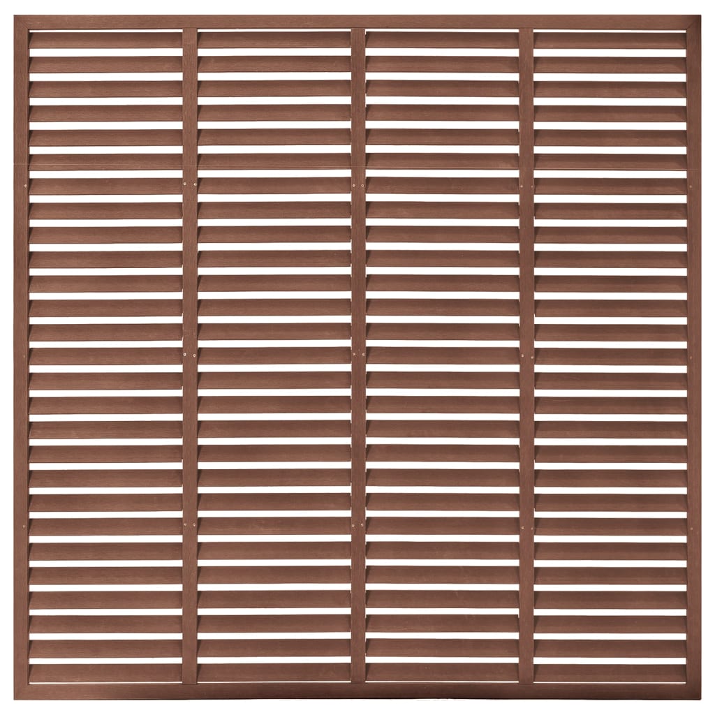 Vidaxl Louvered Fence, Wpc, 180X180 Cm, Brown