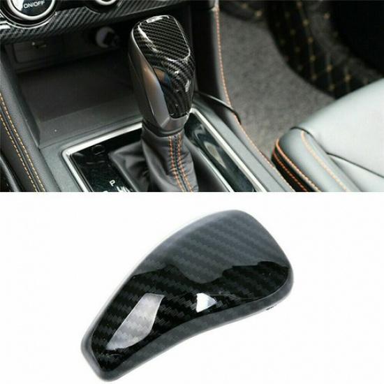 For Subaru Forester 2019-2022 Carbon Fiber Interior Gear Shift Knob Cover Trim