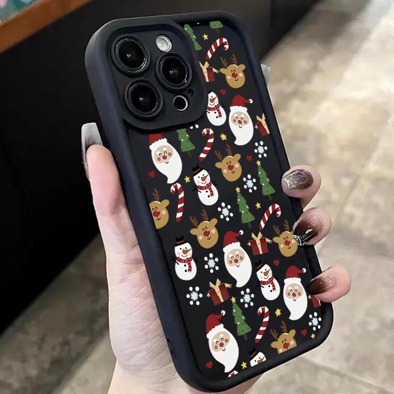 Santa Claus Reindeer And Snowman Phone Case For Xiaomi Redmi Note 14 Pro Plus 5G 13 12S 12 11 10 14C 13C 12C Soft Silicone Cover