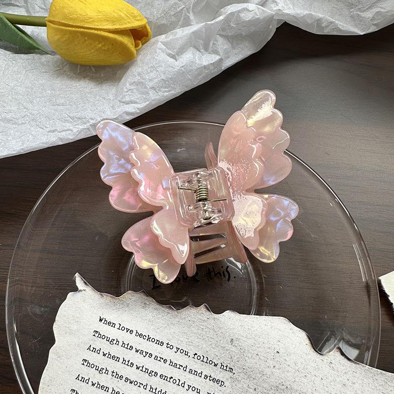 Fairy Butterfly Hair Claw Acetate Crab Hair Clip Fluffy Summer Sweet Princess Shark Clip Women Girls Hairpin Hair Accessories