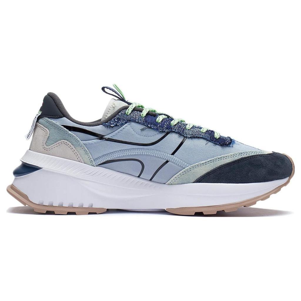 Li Ning Fangyuan Evo Non-Slip Wear-Resistant Breathable Reflective Low-Top Running Shoes Men Running Shoes Black Blue AGCS163-1