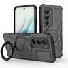 KEYSION Shockproof Magnetic Case for Xiaomi POCO M8s 5G Upright Live Metal Ring Stand Phone Back Cover for POCO M8s 5G