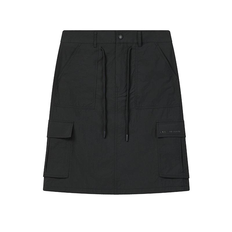 

FILA X WE11DONE Minimalist Classic Retro Casual Comfortable Woven Cargo Skirt Women skirts F11W626305FBK S