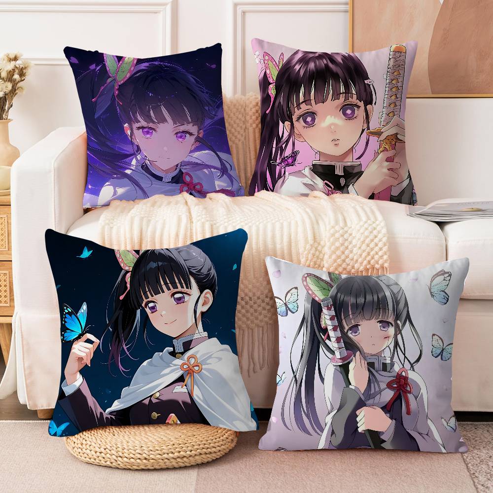 Demon-Slayer Tsuyuri-Kanawo Cushion Cover Decorative Pillow Sofa Home Decor Case Pillow Cases