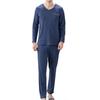 Up2Fantasy Long Solid Loose with Perfect for and Day Gift Men's Pajamas, Loungewear, Sleepwear, Sleeve, 100% Cotton, Color, Fit, V-Neck, Pockets,