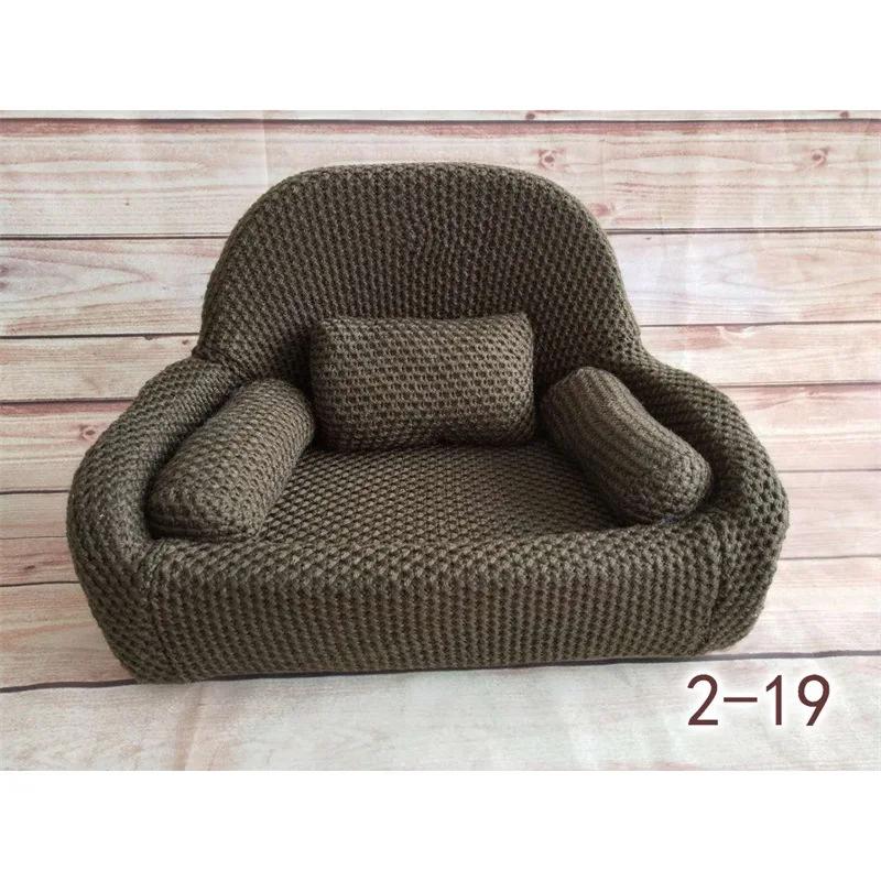 Mini Sofa Newborn Photography Props Chair Full Moon Baby Shooting Sofa Baby Taking Pictures Soft Small Seat Solid Color Sofa