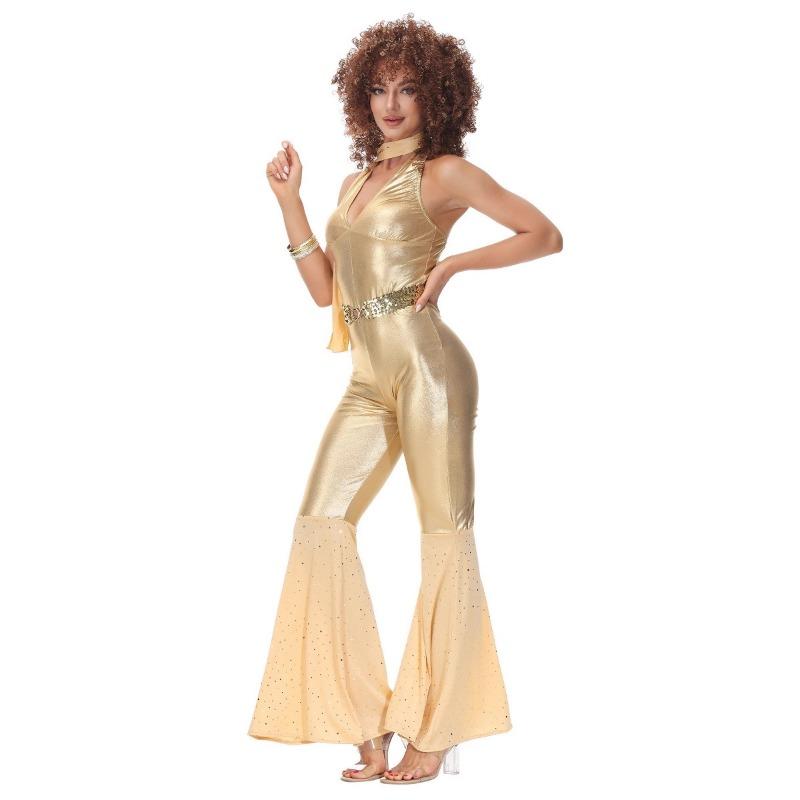 Halloween Hippie Costume 70 Vintage Disco Bar Dancing Hip Hop Rock Show Costume