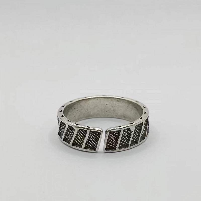 Adjustable Open Ring Men Women Vintage Geometric Animal Motif Handmade Plated Unisex Statement
