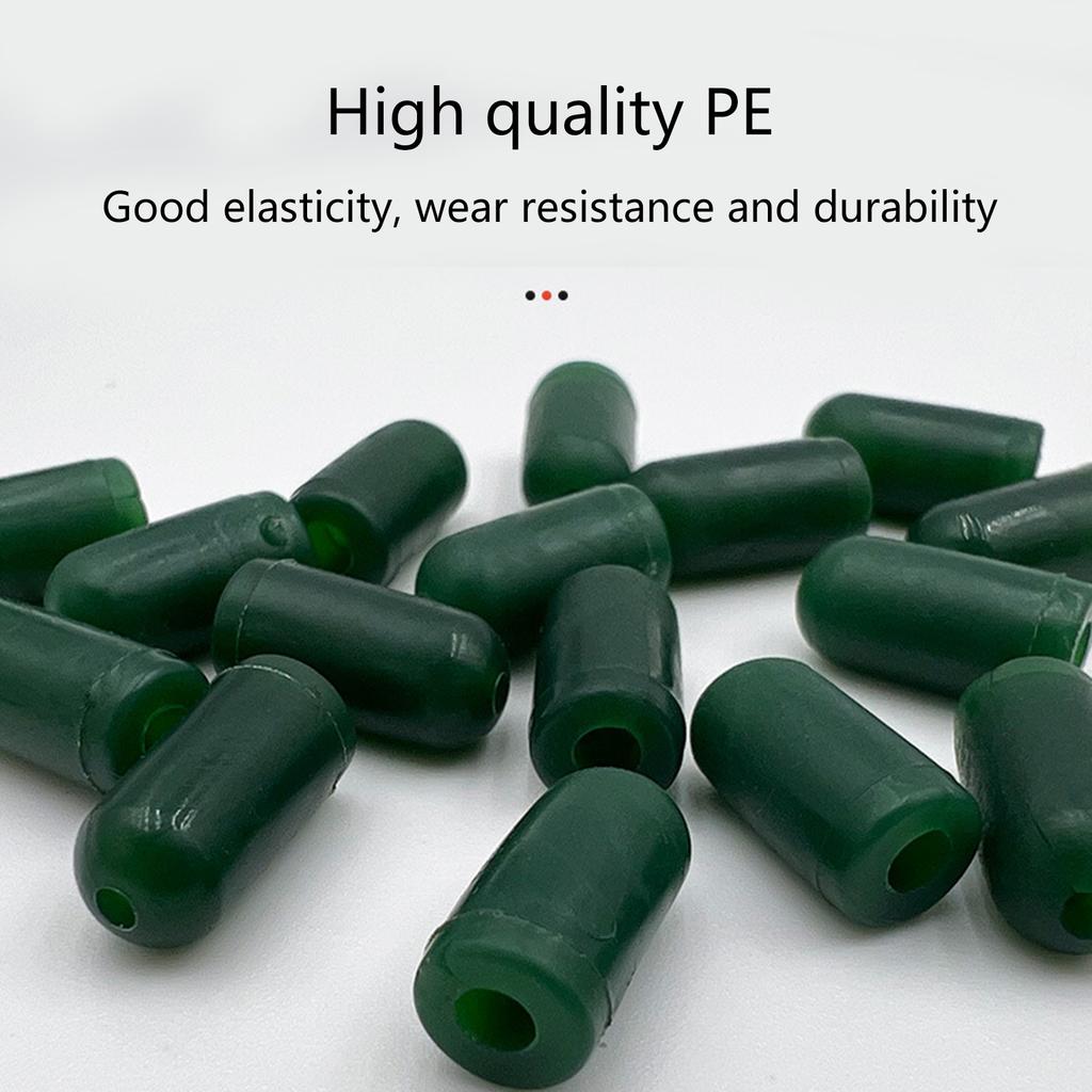 50 Pcs Soft Rubber Fishing Beads Cylinder Shaped Plastic Rigs Beads Carp Fishing Gear Accessories Fishing Baits Eggs