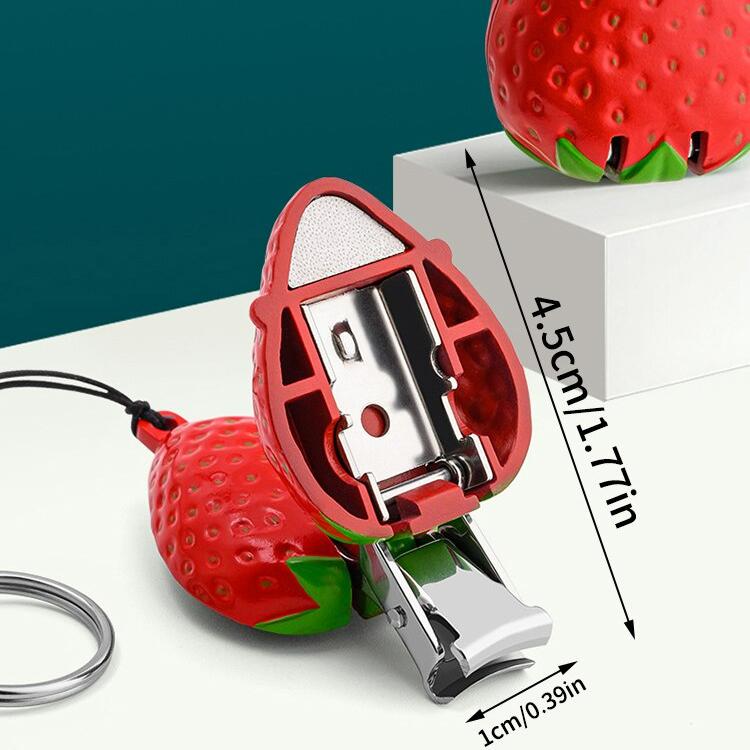 Stainless Steel Nail Clippers Fruits Strawberries Folding Nail Clippers Nail Trimmer Portable Manicure Tools