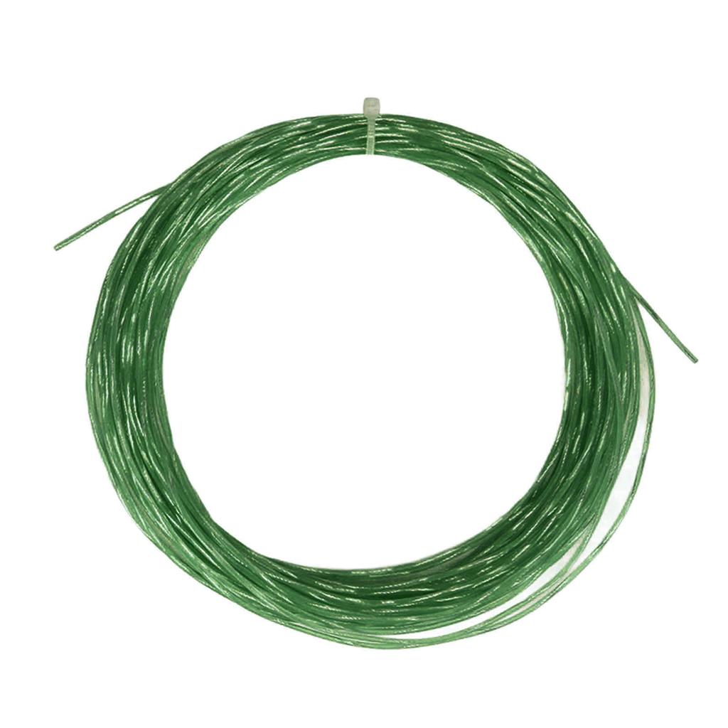 12.2m 1.30mm Tennis Rackets String Elastic Nylon Titanium Tennis Racquet Wire Replacement for Sports Green