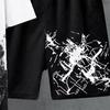 Summer Tracksuit Fashion O-Neck Quick Drying T-shirt Shorts Set Men Loose T-shirt Shorts Jogger Outfit Sportswear Suit Streetwear