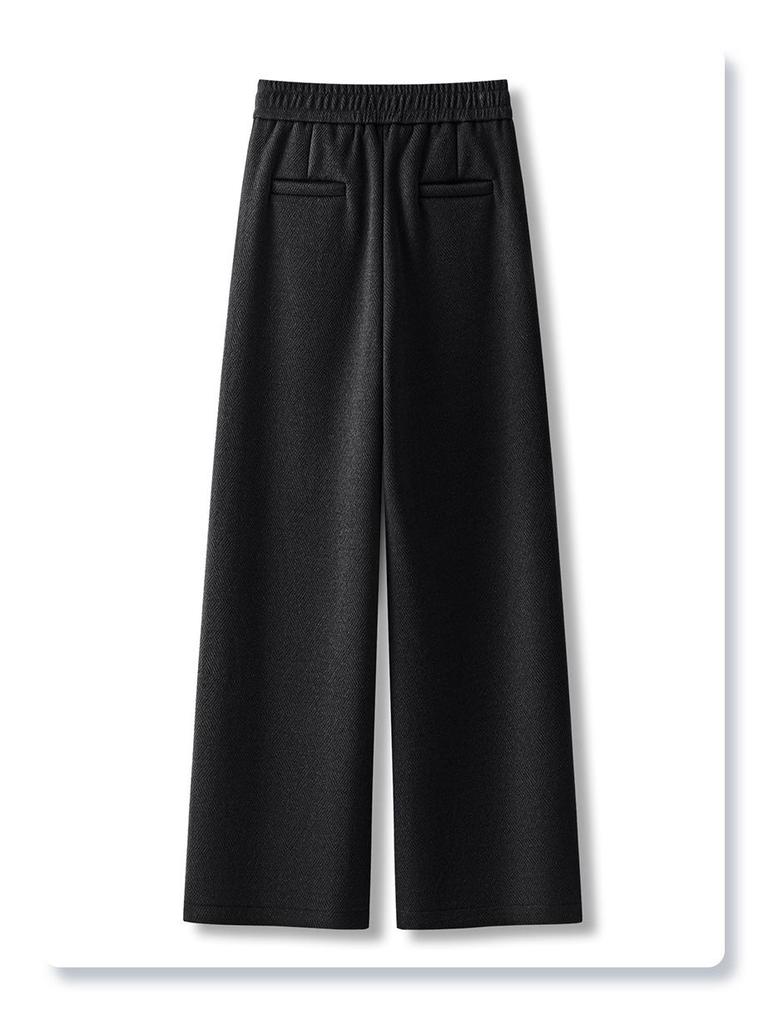 Ankola Women's 2024 Red Wool Pants: Autumn/Winter Collection, Thickened Narrow or Wide Leg Styles