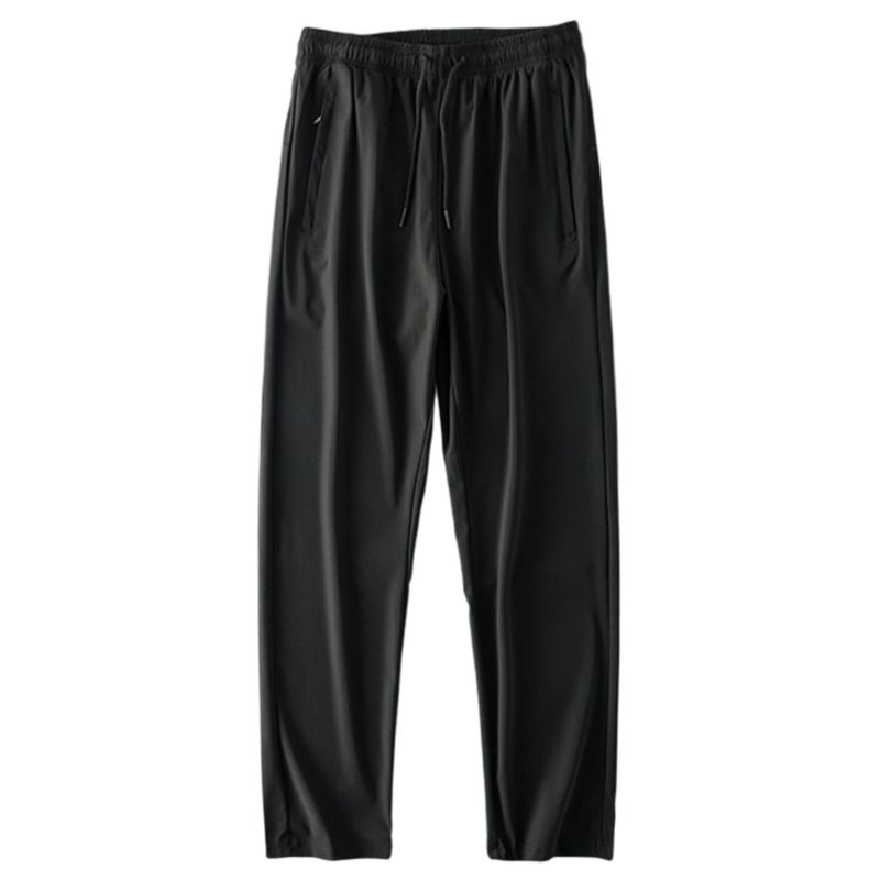 Elastic Ice Silk Pants Men's Summer Thin Straight Drooping Casual Sports Pants Export Export Men's Quick-Drying Pants