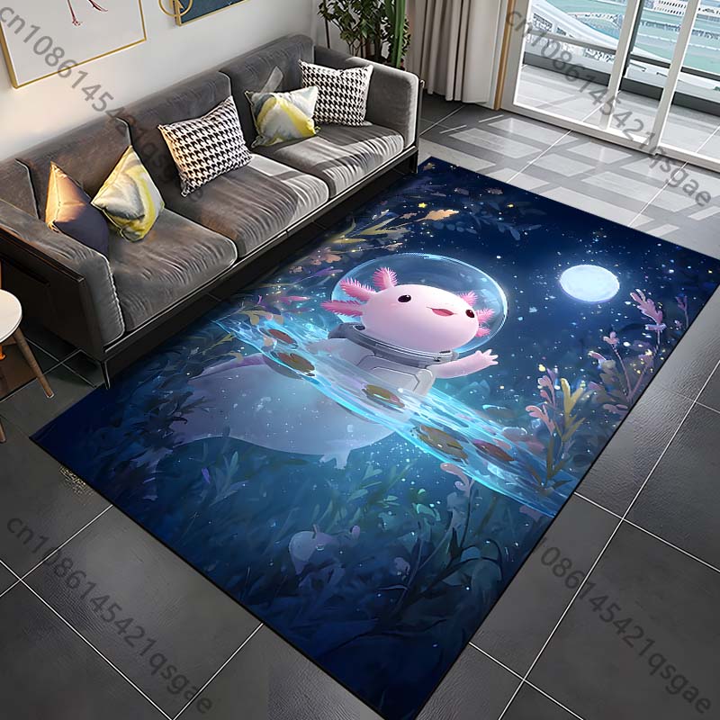 

1PC Water creature wearing helmet Print Carpet Rug for Living Room Bedroom Sofa Doormat Home Decor Non-slip Floor Mat 40x60cm