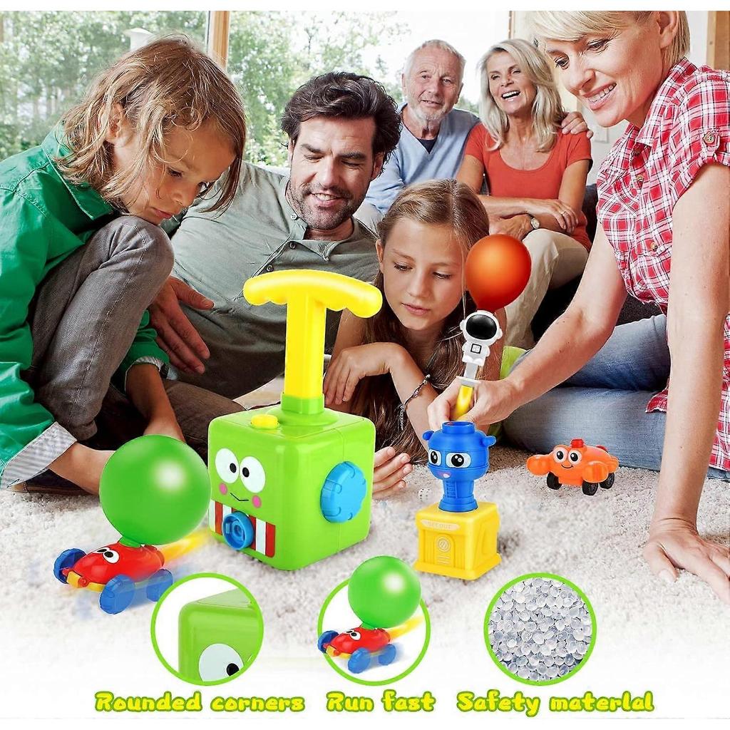 AURA Balloon Powered Car with Launch Pad Toys for Children ,Air Inertia Balloon Pump, Cars Racer Creative Vehicle Toys