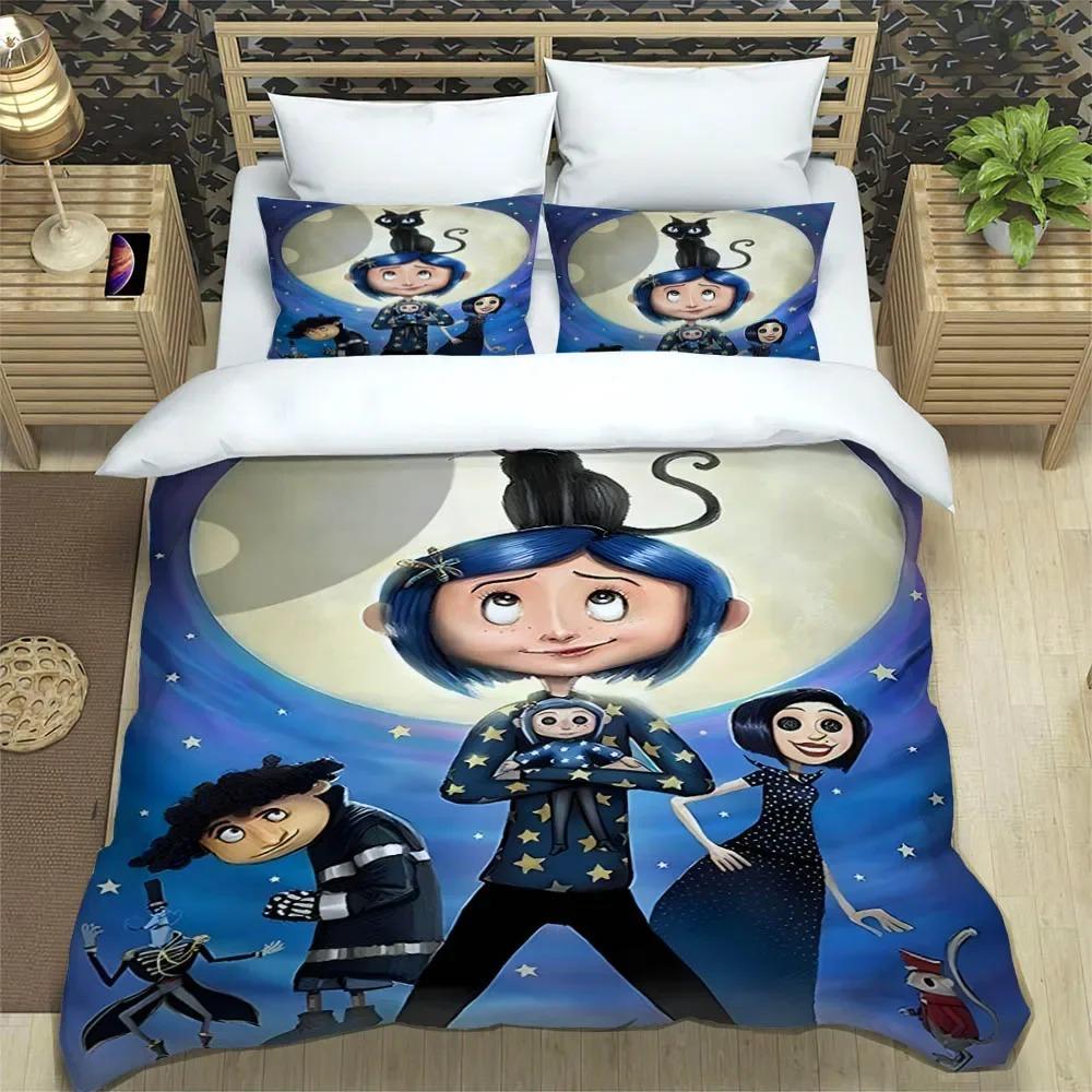 3D C-Coraline kreskówkowy Zestawy Pościeli wykwintny zestaw pościeli poszwa na kołdrę kołdra zestaw pościeli luksusowy prezent urodzinowy