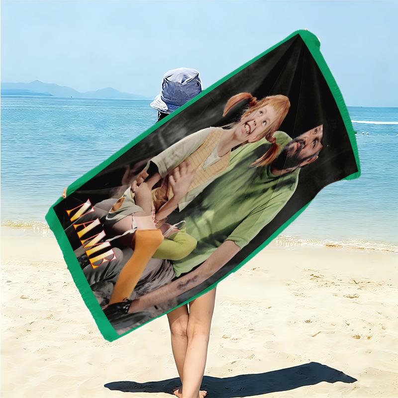 Personalized Halloween Party Invitation Beach Towel Microfiber Beach Towel Thin Absorbent for Beach Swimming Yoga Bath Sports. 0910249