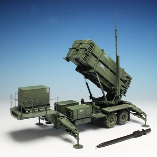 PLATZ Dragon 1/35 Scale American MIM-104F Patriot SAM PAC-3 M901 Launcher with Etched Parts, Plastic Model Kit, BL3563SP (Military Vehicle)