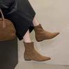 Vintage Flats Women Elastic Slim Sock Boots Ladies Elegant Mordern Short Botas Autumn Zapatos De Mujer 2025