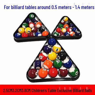 Children's Mini Billiard Ball Set - Free Shipping, Three Sizes, Multi-Colored & Black Balls, Perfect for Home Tables