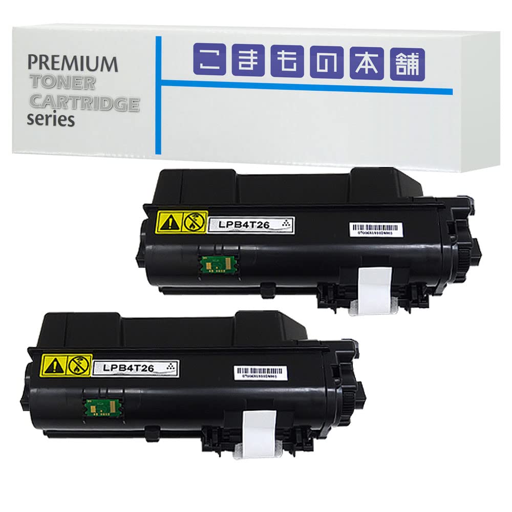 

Komamono Honpo Compatible Toner Cartridges for Epson ISO Compatible with Printers of LPB4T26, Black, Certified, LP-S380DN (Set 2) чорний