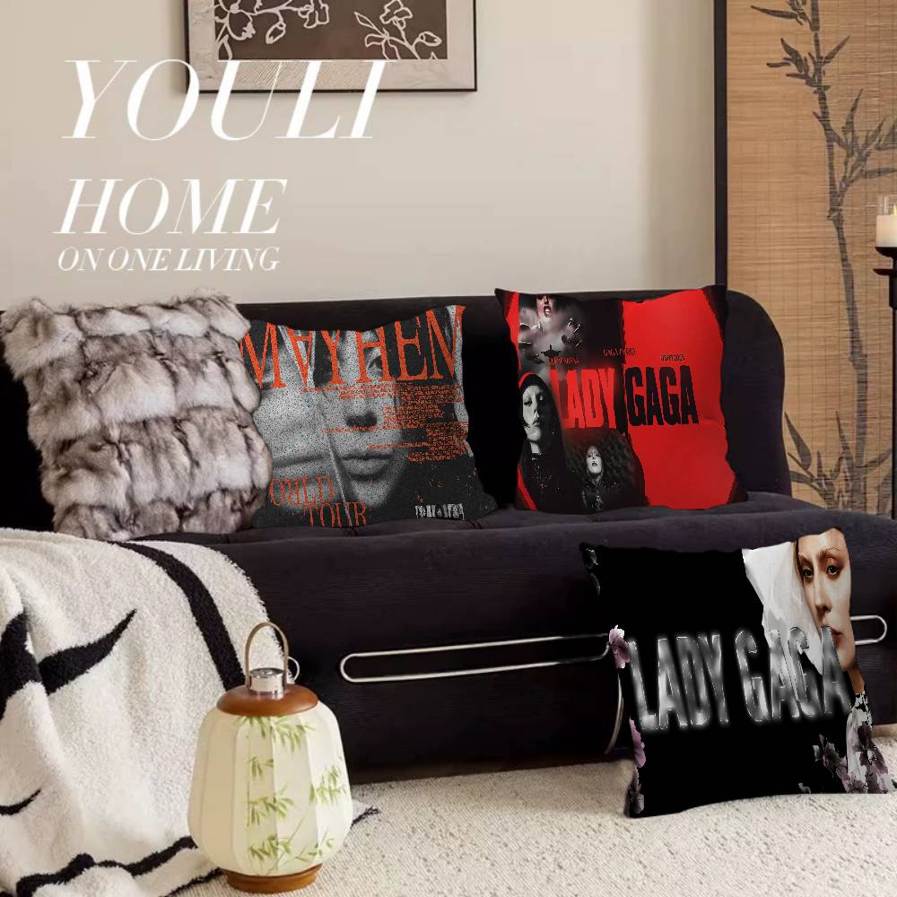 Singer L-Lady G-Gaga Pillow Anime Pillow Sofa Bed Head Pillow Cover Cushion Cover 45x45 cm Fashion