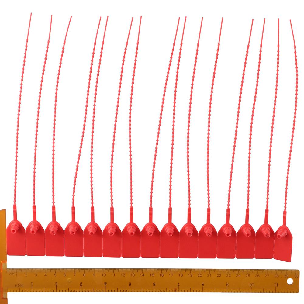 100pcs Red Tamper Seals 250mm Pull Tite Security Tags  Anti Demolition and Anti-theft