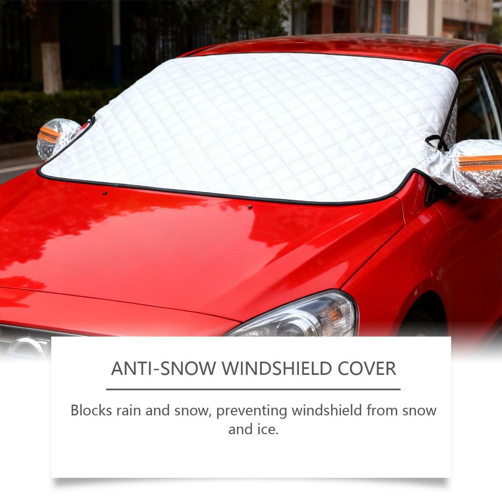Windshield Cover For Ice And Snow Waterproof Windproof Foldable Shielding Windshield Cover For Snow For Winter Frost Rain Sun
