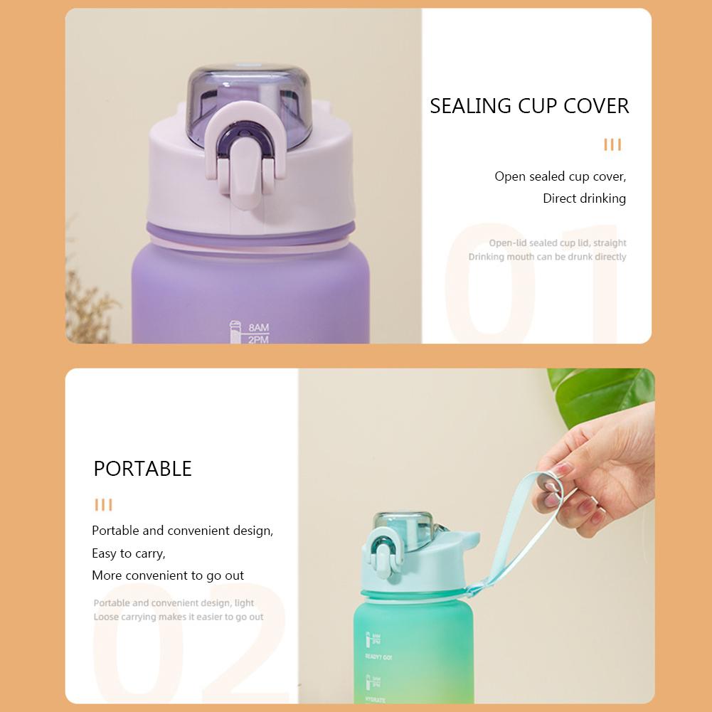 1000ml Gradient Color Water Bottle Large Capacity Gym Sports Bottle for Travel