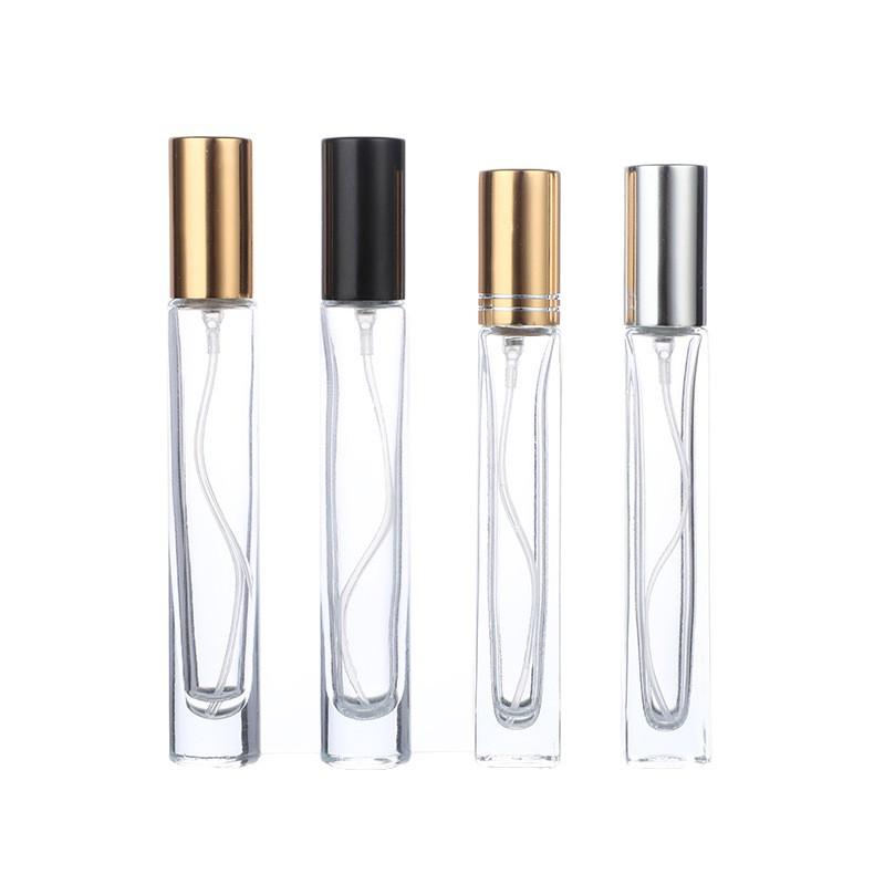 10ml Portable Glass Perfume Bottle with Spray, Roller Ball, and Lid - Silkscreen Compatible