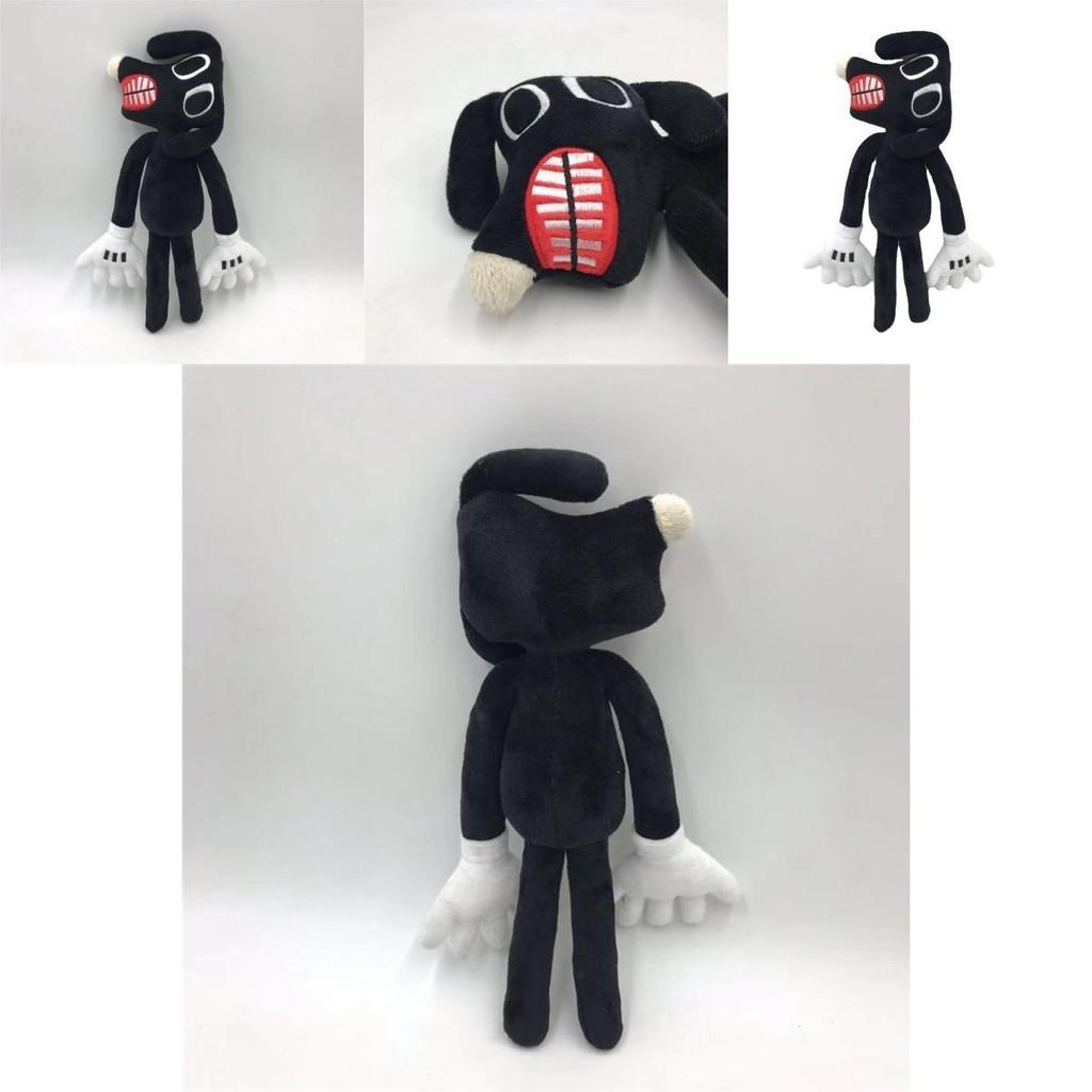Siren Head Series Black Dog Plush Toy Crooked Neck Horror Stuffed Doll 30cm/11.8inch Height