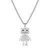 2023 Diamond Robot Pendant Necklace: Versatile Women's Style & Elegant Clavicle Chain