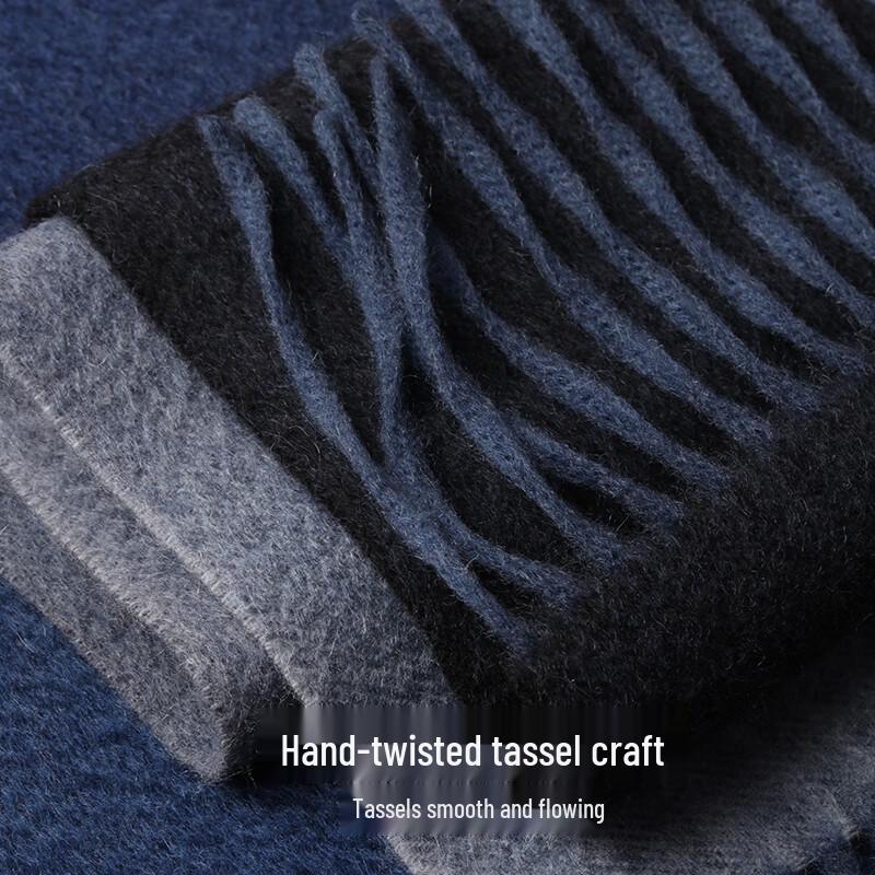 Hengyuanxiang Herren-Kaschmirschal mit Farbverlauf